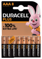 Duracell Plus AAA Alkaline - Pack of 8