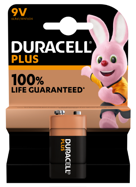 Duracell Plus 9v Alkaline - Pack of 1